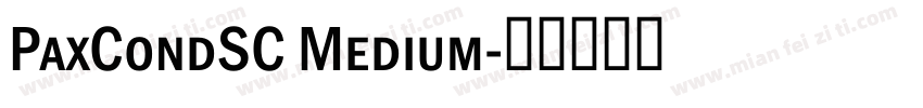 PaxCondSC Medium字体转换